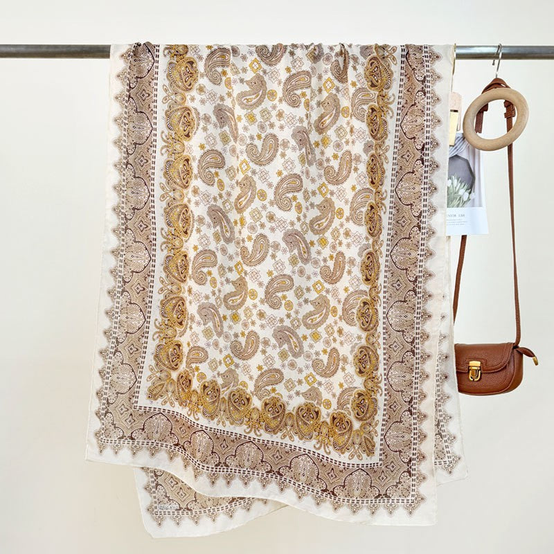 Isolde Floral Silk Shawl