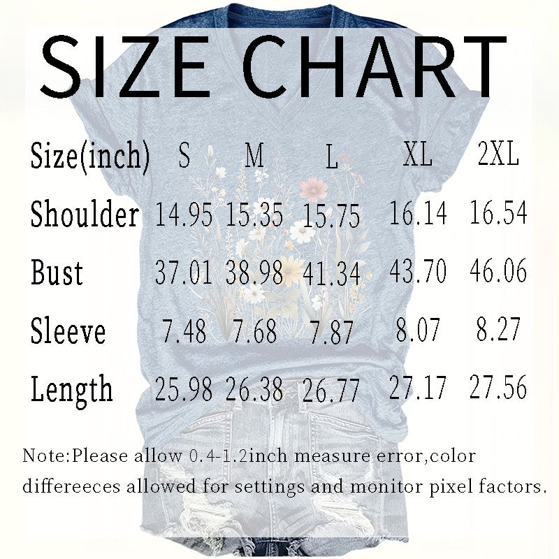 Marigold Wildflower V-Neck Tee