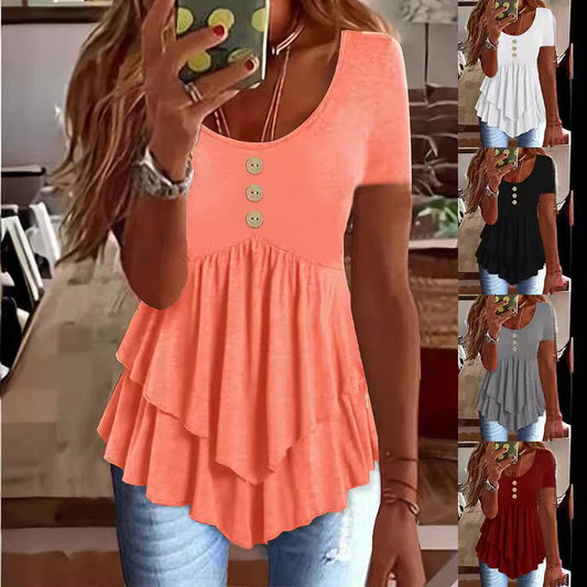 Elara Buttoned Casual Tee