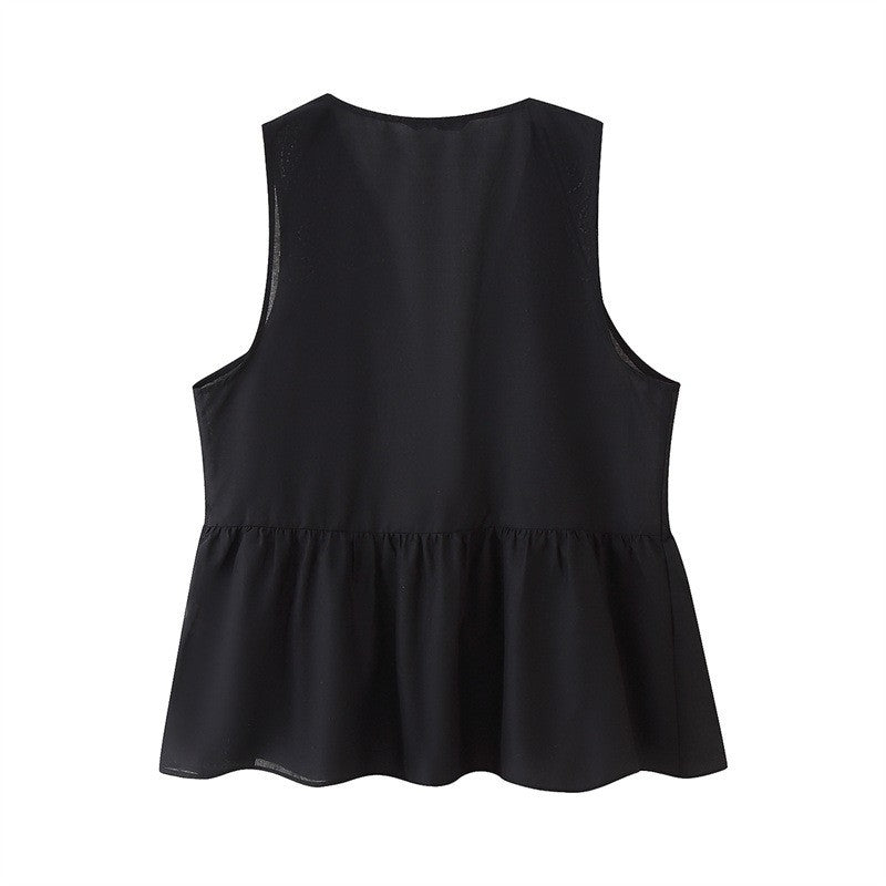 Elara Lace Embroidered Sleeveless Top