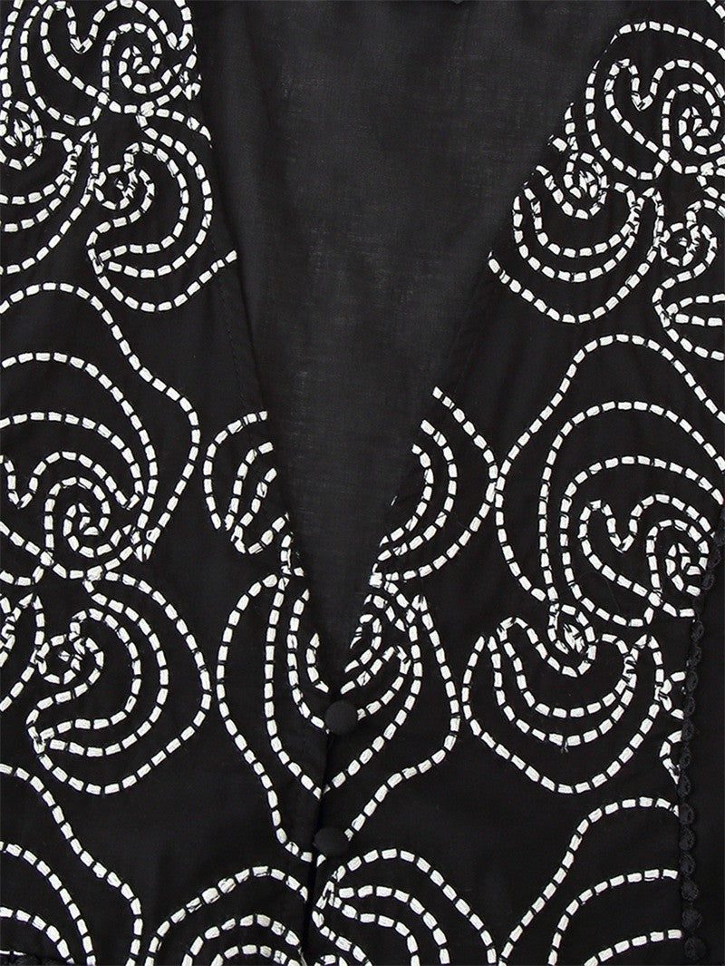 Elara Lace Embroidered Sleeveless Top