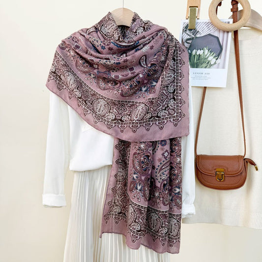 Isolde Floral Silk Shawl