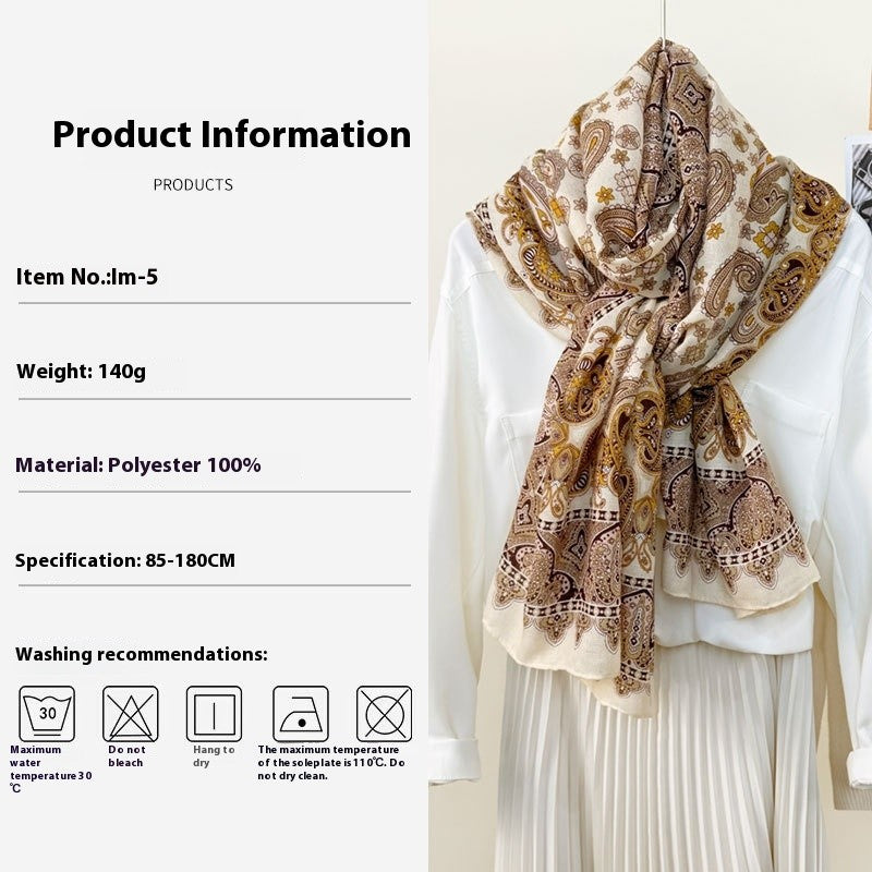 Isolde Floral Silk Shawl