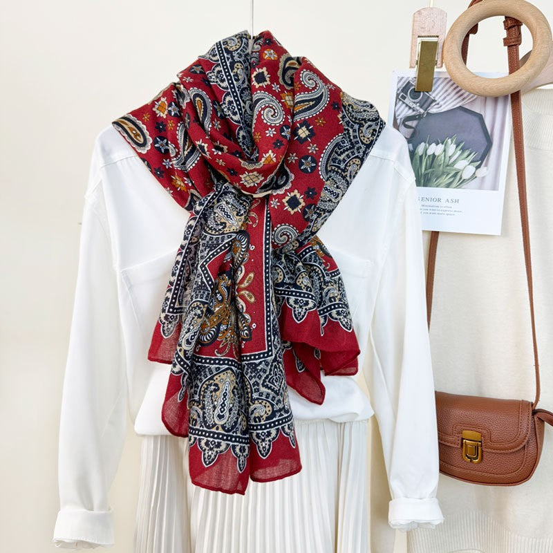 Isolde Floral Silk Shawl