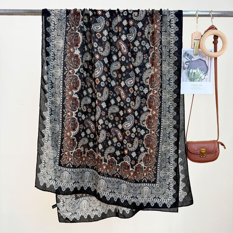 Isolde Floral Silk Shawl