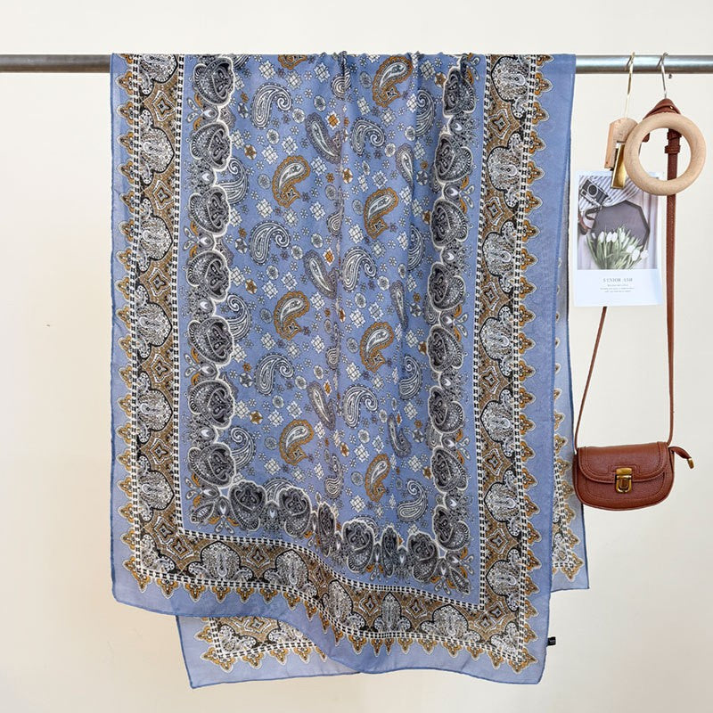 Isolde Floral Silk Shawl