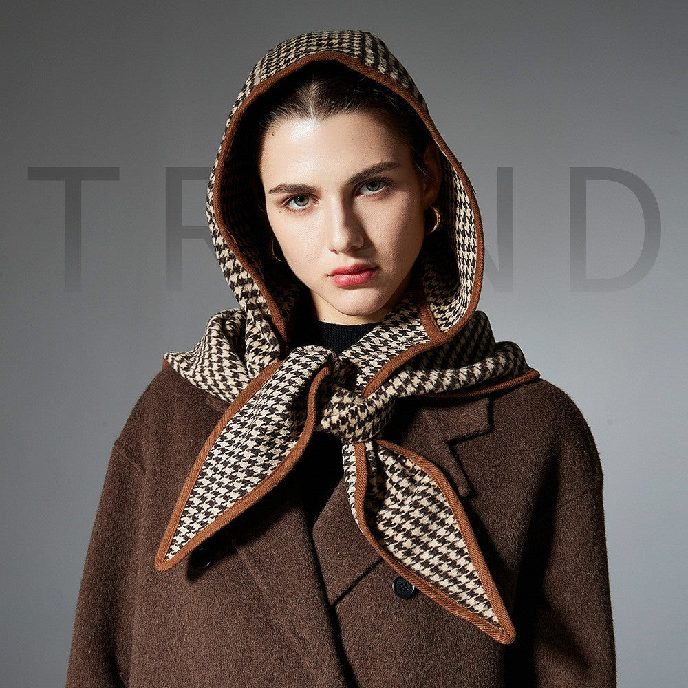 Marlowe Houndstooth Cape Shawl