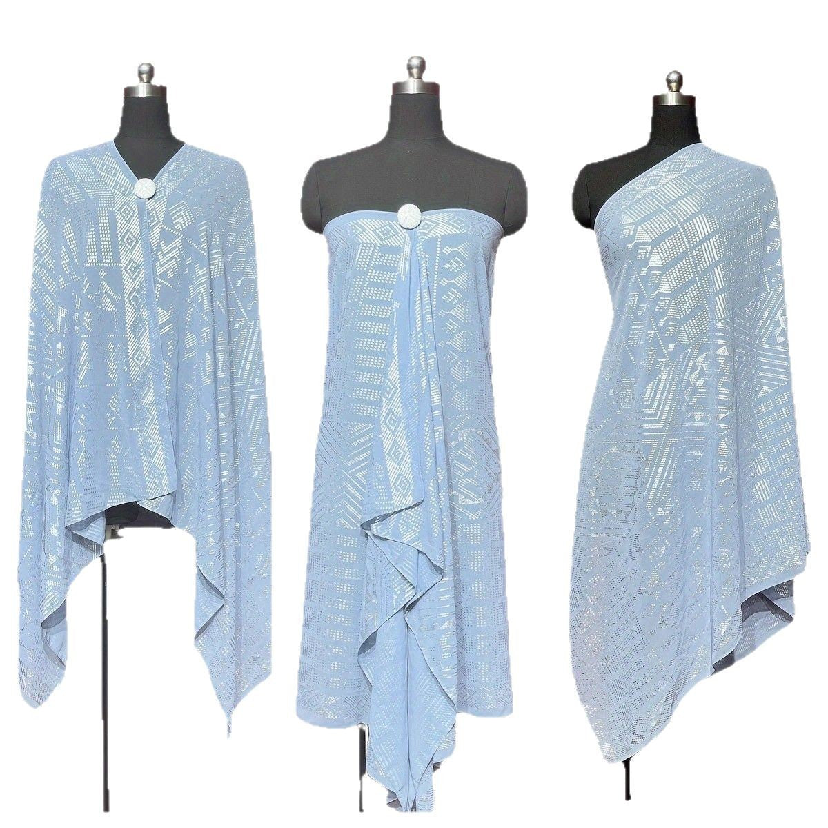 Ophelia Metallic Chiffon Shawl