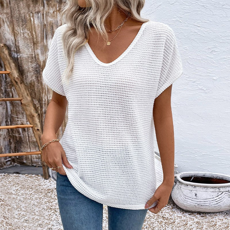 Vivienne Hollow V-Neck Tee